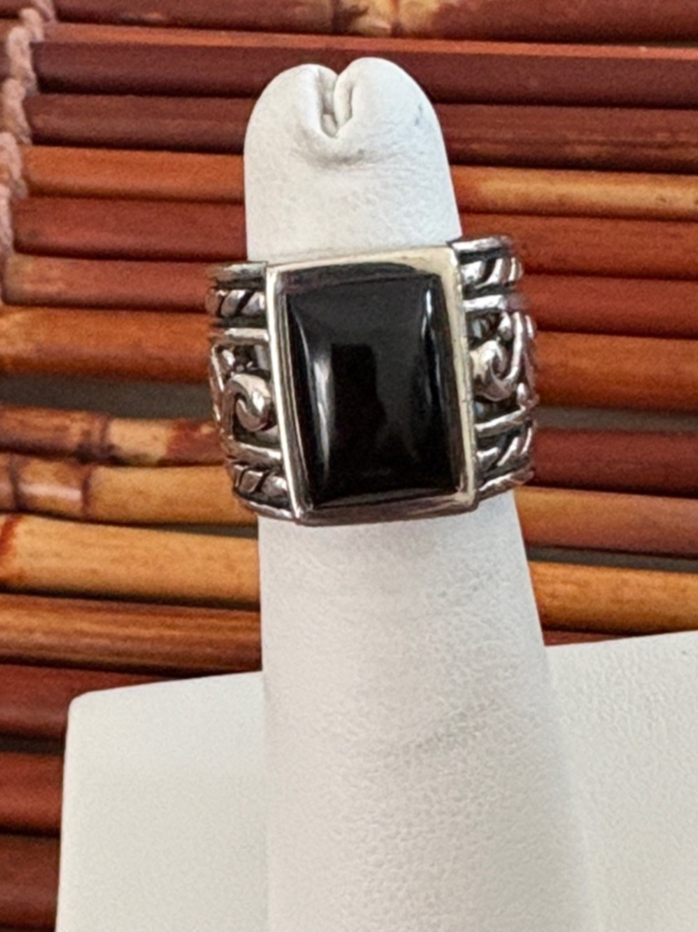 Silpada Black Onyx Sterling Silver Ring Size 5